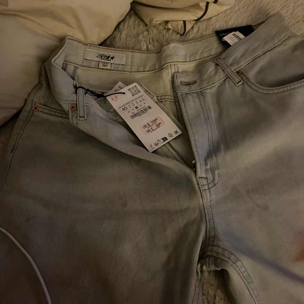 Zara Men's Slim Jeans in Light Blue